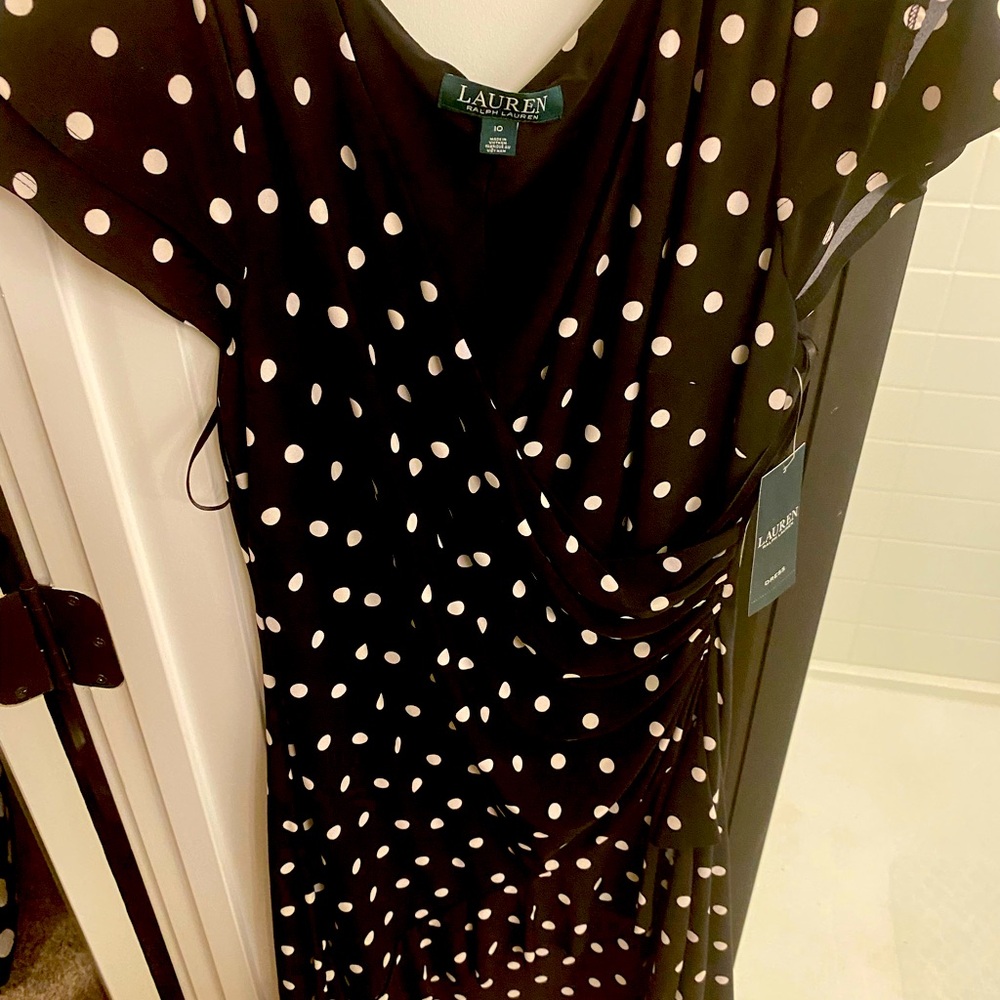 Ralph Lauren Polka Dot Swing Dress